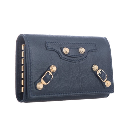 Balenciaga/巴黎世家 女士藍(lán)色羊皮鑰匙包小型皮具 285377 D940G 4012