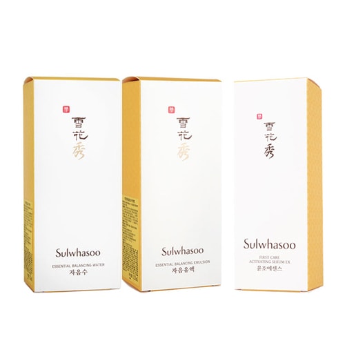 Sulwhasoo/雪花秀 滋陰水125ml+滋陰乳125ml+潤燥精華60ml 明星肌本套裝（潤燥保濕滋潤調(diào)節(jié)水油）