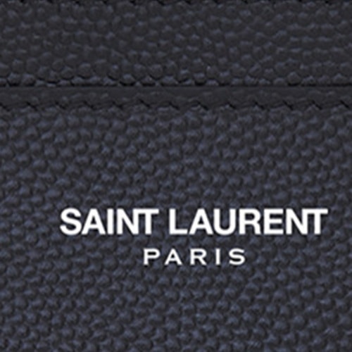 Yves saint Laurent/圣羅蘭 男士深藍(lán)真皮卡包小型皮具 375946 BTY0N 4147
