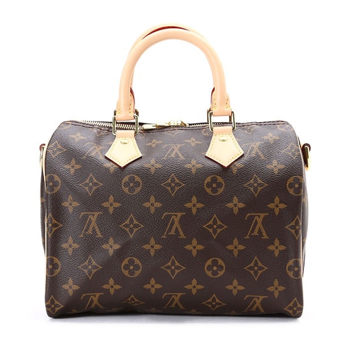 Louis Vuitton/路易威登 老花經典帆布Speedy25女士兩用手提斜挎包M41113