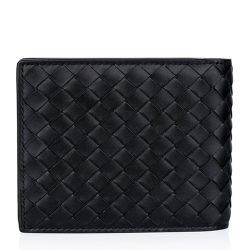 Bottega Veneta/葆蝶家 男士短款牛皮兩折錢(qián)包113993