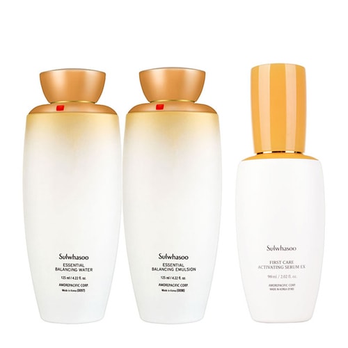 Sulwhasoo/雪花秀 滋陰水125ml+滋陰乳125ml+潤燥精華60ml 明星肌本套裝（潤燥保濕滋潤調(diào)節(jié)水油）