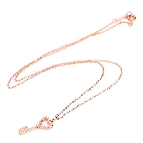 Tiffany & Co 蒂芙尼 時(shí)尚女士光輝燈塔鑰匙典雅吊墜18K玫瑰金項(xiàng)鏈 161031