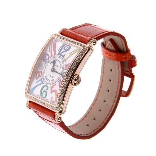 Franck Muller/法蘭克穆勒玫瑰彩色時(shí)間石英腕表 952QZ