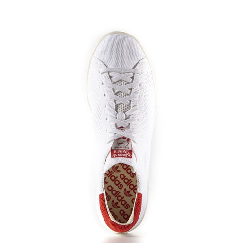 adidas 白/紅 STAN SMITH PRIMEKNIT面料靈活透氣運(yùn)動(dòng)鞋 S75147
