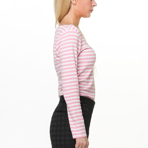GANT/甘特 女士T恤條紋百搭長袖圓領(lǐng)T 405750