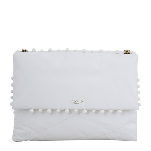 【包郵包稅】Lanvin/浪凡 女士 真皮 logo點(diǎn)綴 單肩包 EB