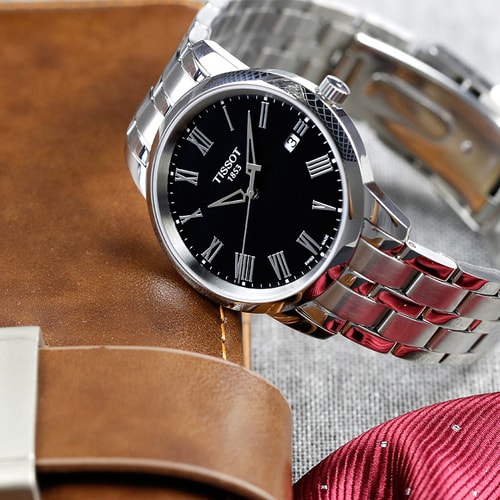 TISSOT/天梭手表 T-CLASSIC系列時(shí)尚休閑鋼帶男表T033.410.11.053.01
